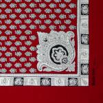Foulard Provençal Lotus Rouge/Blanc 90x90 cm