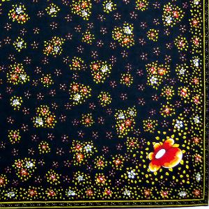 Foulard Provençal Farandole noir 80x80 cm
