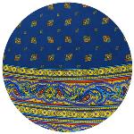 Nappe Ronde Bleue 180 cm joli motif Provenal "Calissons