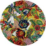Nappe Ronde coton Multicolore joli motif "Carmen"