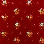 Serviette de table coton 45x45 cm Rouge motif Farandole