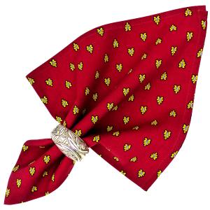 Serviette de table tissu Provençal rouge motif abeilles