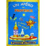 Torchon de cuisine 47 x 67 cm motif L'Apéro coloris Bleu