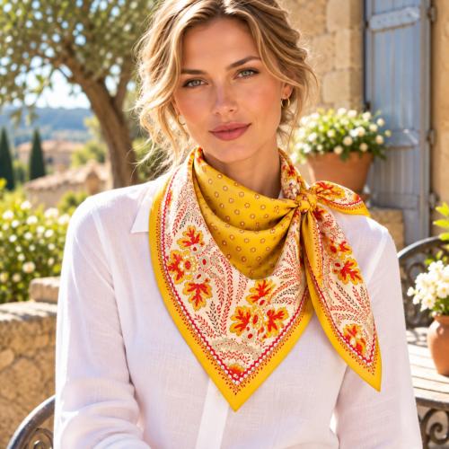 Foulard Provençal Granaio Jaune