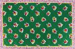 Set de table matelassé 30x45 Vert motif Fleurs