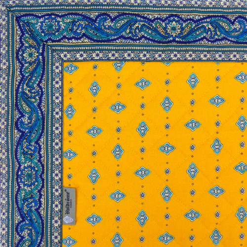 Tapis matelassé Provençal Jaune "Calisson" 75x75 cm