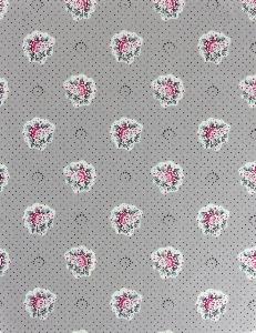 Tissu 100% coton 148 cm Beige motif Fleurettes