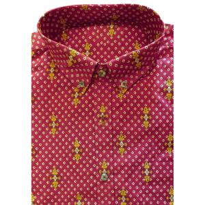 Chemise Provençale manches longues Rouge motif Antonin