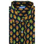 Chemise Provençale manches longues noire calissons