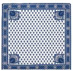 Foulard Provençal Indianaire Blanc et Bleu