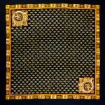Foulard Provençal Fleur de Lotus Noir 50x50 cm
