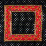 Foulard Provençal fleurs de lavande noir 55x55 cm