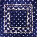 Foulard Provençal fleurs de lavande Bleu marine 55x55 cm