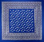 Foulard carré Provençal Mistraou bleu/Blanc 80x80 cm