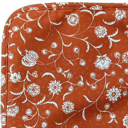 Manique de cuisine Rouge Brique, motif de Provence Flors