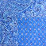 Nappe Carrée Provençale bleue calissons blancs