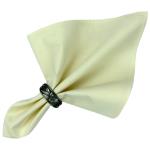 Serviette de table 100% coton unie crème Valdrôme