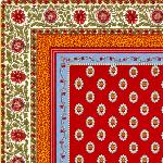 Set de table matelassé 35X45 Rouge motif provençal Gordes
