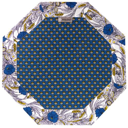 Set de table original octogonal 37x37 Bleu motif Dentelle