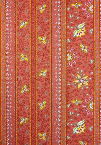 Tissu Provençal coton en bande 140 cm Brique Lune de Miel