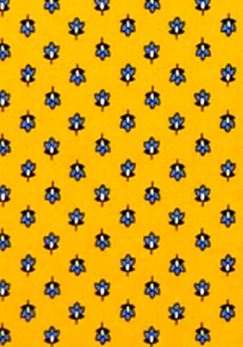 Coupon Tissu Provençal Jaune motif Lavande 1,50 x 0,75 m