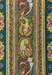 Coupon Tissu Provençal Vert motif Bastidin 1,70 x 0,35 m