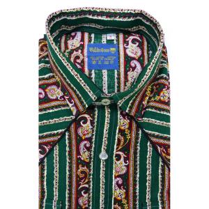 Chemise provençale Gardian verte motif Cachemire