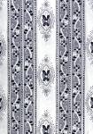 Galon Découpé Tissu de Provence 100% coton Laize 13 cm Blanc "Ecusson