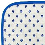 Manique en tissu Provençal Écru/Bleu motif Estérel