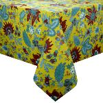 Nappe Carrée Coton Ocre motif Provençal "Bambou"