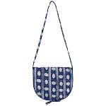 Sac bandoulière Femme type Besace en tissu matelassé Bleu