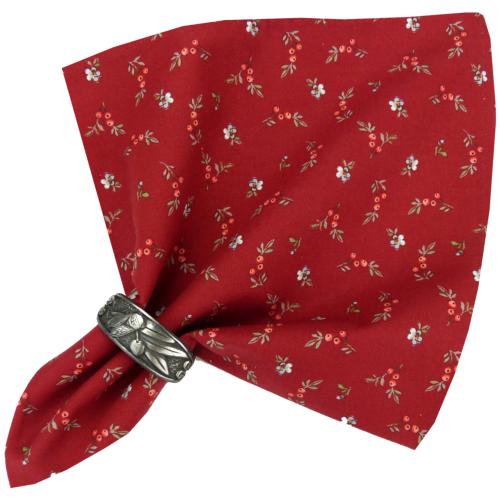 Serviette de table 45x45 cm Rouge motif Provençal Hava