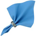 Serviette de table 100% coton unie bleue Valdrôme