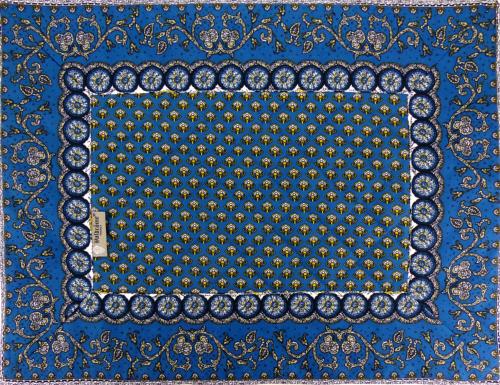 Set de table matelassé 35X45 Bleu motif Dentelle