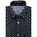 Chemise provençale Gardian noire motif lavande