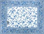 Set de table Provençal Valdrôme blanc/bleu champêtre 35x45