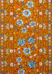 Bande Galon découpé 15 cm Tissu Orange motif Printemps