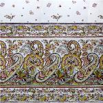 Nappe Perle Rectangulaire Coton Placée motif "Bagnols"