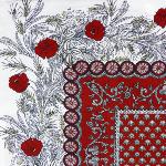 Nappe Rectangulaire Rouge joli motif Provençal "Dentelle"