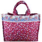 Sac Provençal Matelassé Cabas Champêtre Grenat