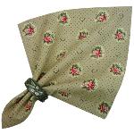 Serviette de table 45x45 cm Grise motif Fleurettes