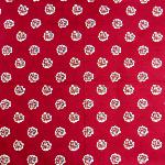 Serviette de table 45x45 cm Rouge motif Fleurettes