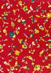 Tissu Provençal 100% coton Laize 140 cms Rouge "Champêtre